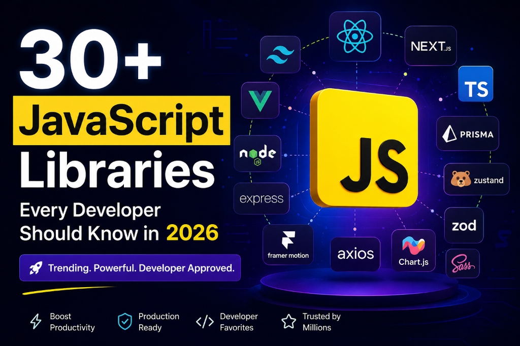 30+ JavaScript Libraries Every Developer Should Know in 2026