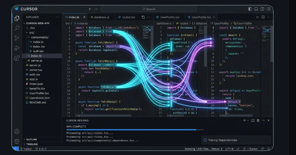 Cursor Codebase Indexing and Dependency Tracing