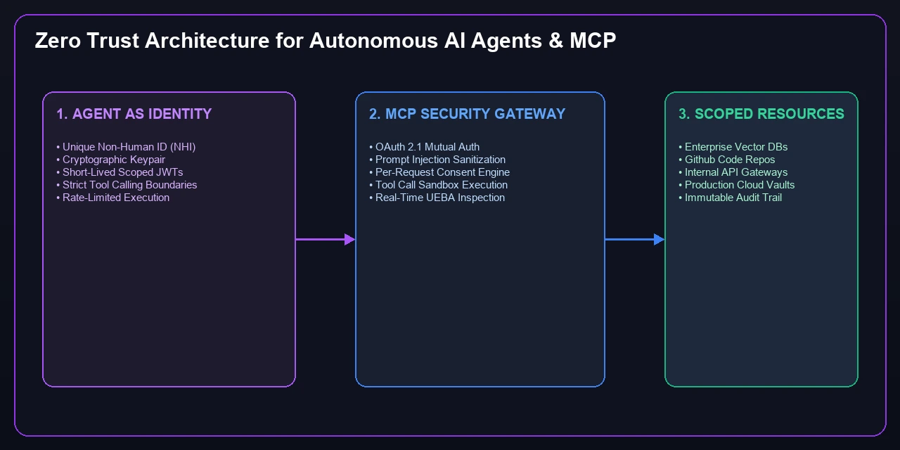 Zero Trust for Autonomous AI Agents and MCP Security